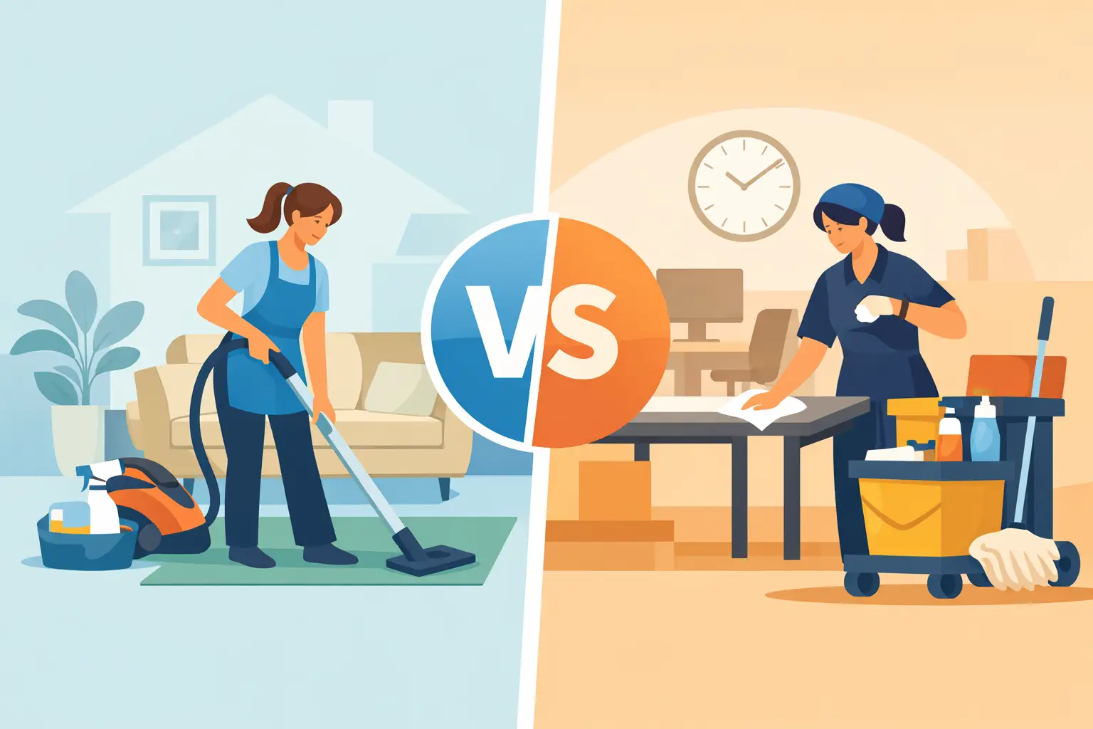 Aseo a domicilio vs por horas: qué conviene