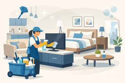 Aseo de departamentos amoblados bien hecho