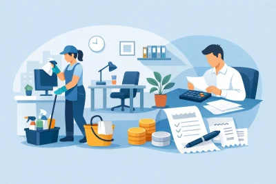 Guía de aseo para oficinas pequeñas con factura